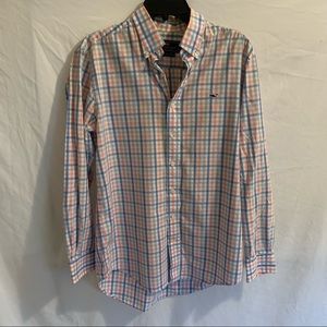 Vineyard Vines Plaid Poplin Slim Fit Whale Dress Shirt - Like New - M
